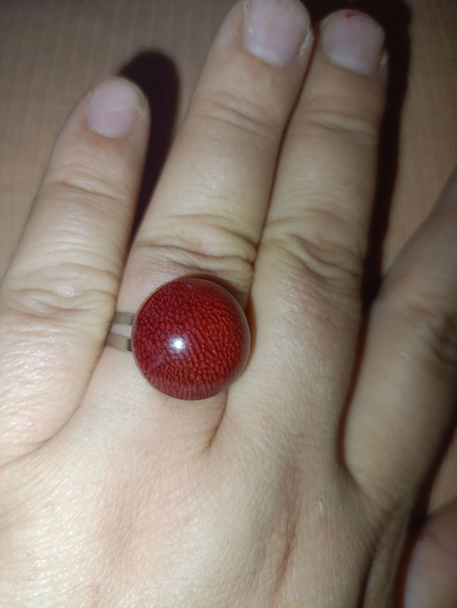 Handgemaakte passie rode ring – photo 2